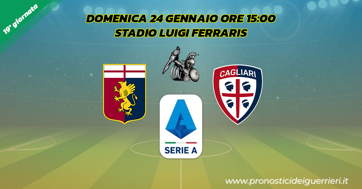 genoa cagliari serie a 19 giornata 24 gennaio 2021 genoa cagliari serie a 19 giornata 24 gennaio 2021