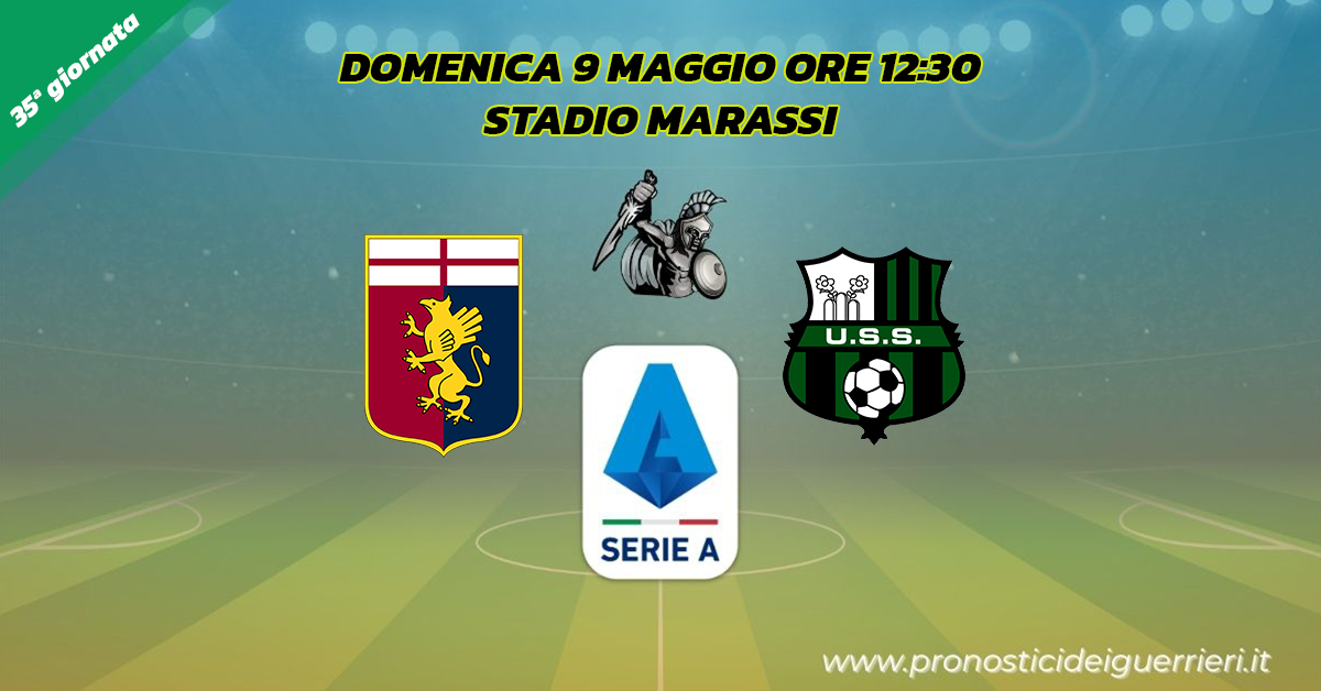 genoa sassuolo serie a 35 giornata 9 maggio 2021 genoa sassuolo serie a 35 giornata 9 maggio 2021