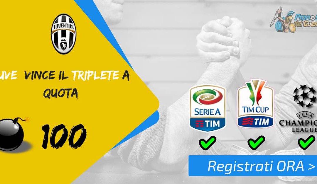 Juventus vince il “Triplete” a quota 100