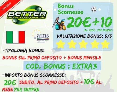 bonus scommesse better