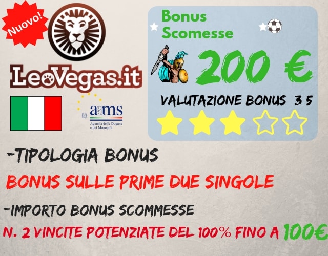 bonus scommesse leovegas