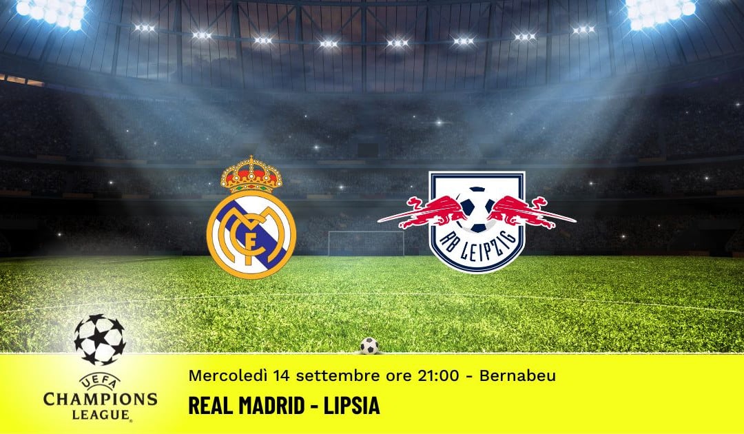Real Madrid-Lipsia, 2ª giornata Champions League: diretta tv, formazioni e pronostici