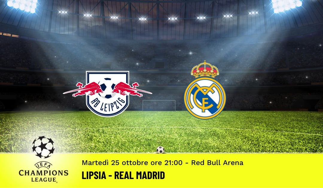 Lipsia-Real Madrid, 5ª giornata Champions League: diretta tv, formazioni e pronostici
