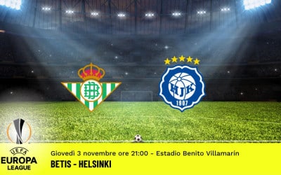Betis-Helsinki, 6ª giornata Europa League: diretta tv, formazioni e pronostici