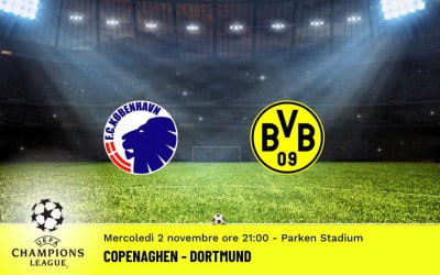 Copenaghen-Dortmund, 6ª giornata Champions League: diretta tv, formazioni e pronostici
