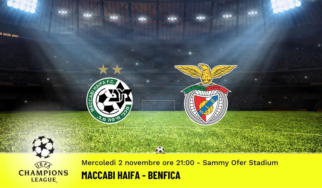 Maccabi-Benfica, 6ª giornata Champions League: diretta tv, formazioni e pronostici