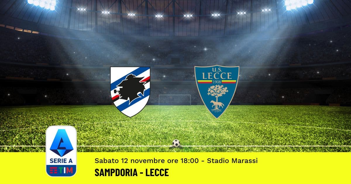 pronostico-sampdoria-Lecce-15-giornata-serie-a-12-novembre-2022