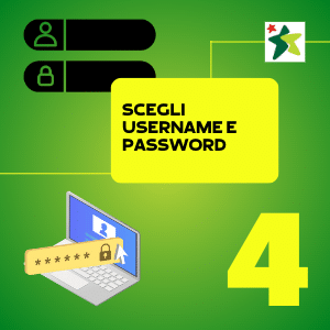 immagine step 4: scegli username e password