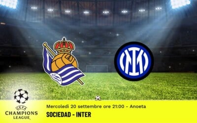 Sociedad-Inter, Champions League: diretta tv, formazioni e pronostici