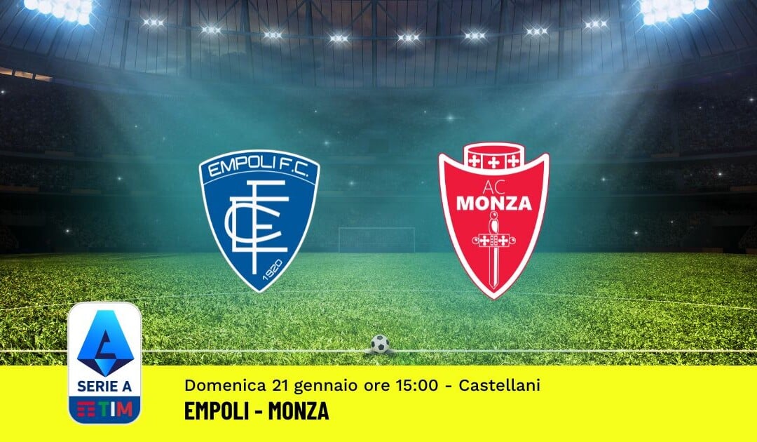 Pronostico Empoli-Monza, 21ª Giornata Serie A: Info, Quote, Giocate Consigliate