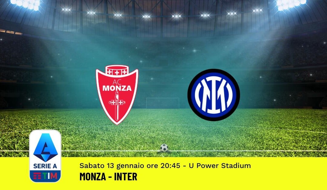 Pronostico Monza-Inter, 20ª Giornata Serie A: Info, Quote, Giocate Consigliate