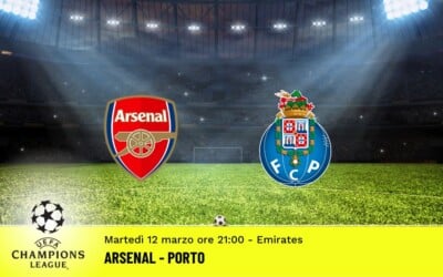 Arsenal-Porto, Champions League: diretta tv, formazioni e pronostici