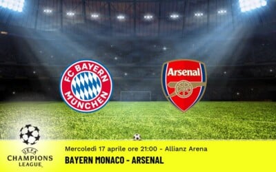 Bayern-Arsenal, Champions League: diretta tv, formazioni e pronostici