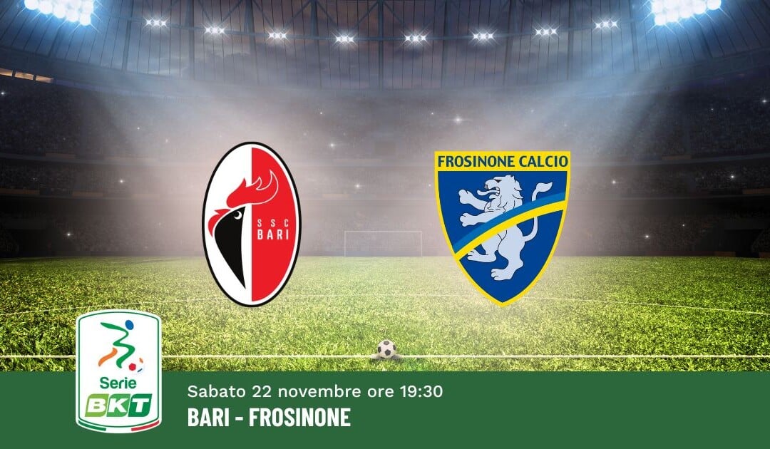 Pronostico Bari-Frosinone, 13ª Giornata Serie B: Info, Quote e Scommesse