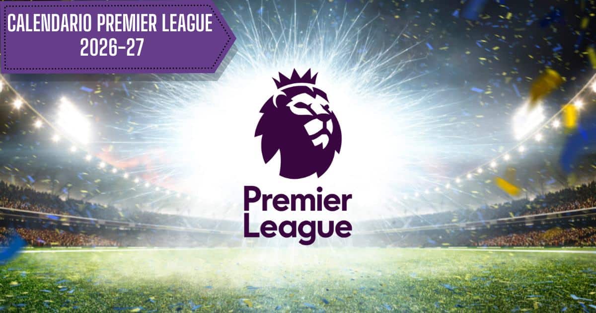 Calendario Premier League 2026-2027 con il logo ufficiale della Premier League Calendario Premier League 2026-2027 con il logo ufficiale della Premier League