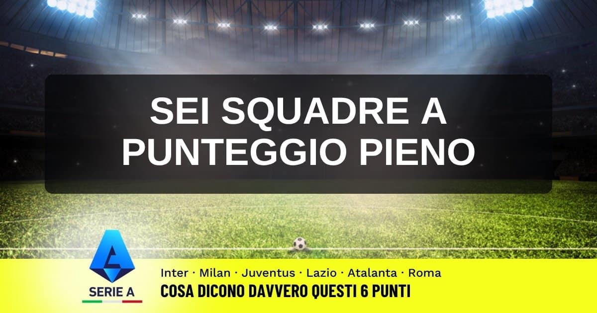 sei squadre a punteggio pieno serie a 2026 2027 sei squadre a punteggio pieno serie a 2026 2027